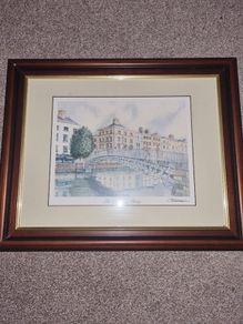 Halpenny Bridge Picture - Framed