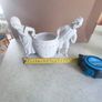 GERMAN SET OF 2 Boy And Girl Sculpture, Children With Flower Vase, Flower Pot Image 3