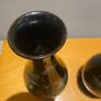 Pair of vintage  black  Chinese lacquerware vases Image 10