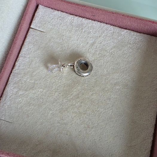 Pandora baby pacifier charm,sterling silver, cubic zirconia very good condition fully hallmarked
