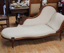 Antique Carved Chaise Longue