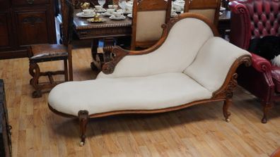 Antique Carved Chaise Longue