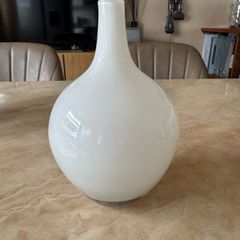 Vintage IKEA Modernist White vase hand blown glass
