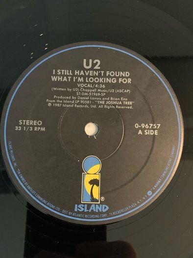 U2 - I Still Havent Found What Im Looking For Vinyl Single 12inch