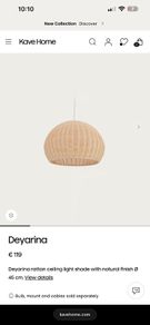 rattan ceiling light