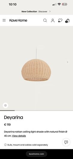 rattan ceiling light