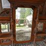 Antique Victorian style overmantel mirror with shelves Image 6