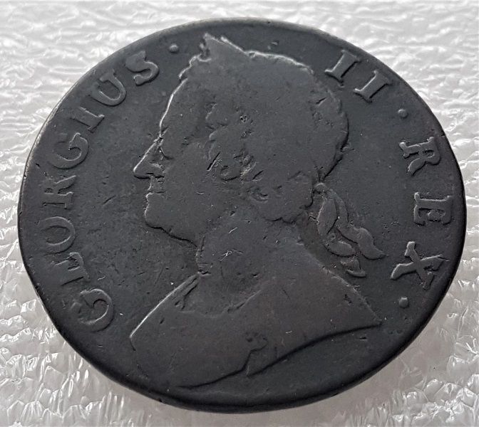 Britanniar  1745  George  Ll   Half Penny