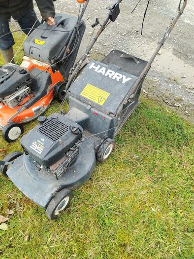 Oleo-Mac and Harry petrol lawnmowers