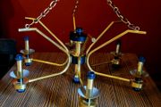 Mid-century Brass &amp; Bakelite Light Fittings with matching wall lights