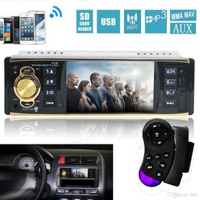 1 One Din MP3 player Car Radio Audio Stereo USB AUX FM Radio Station Bluetooth with Remote Control and can be used with Rearview Camera