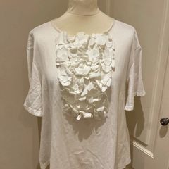 Dorothee Schumacher Cotton/silk dressy white top size 12