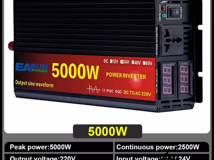 Pure sine wave 5000w inverter 24v to 220v
