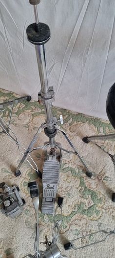 Drum Hardware Set - throne, bass drum pedal, hi hat stand, boom cymbal stands and snare stand