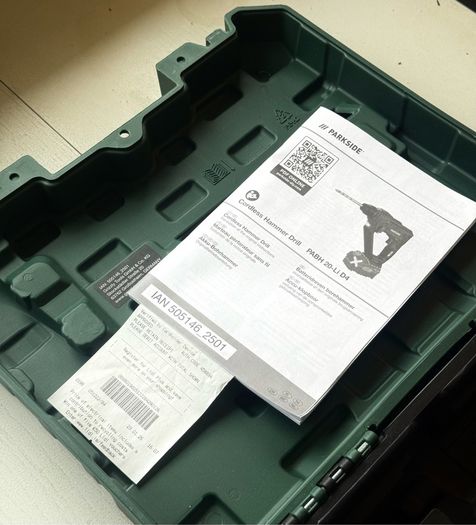 NEW Parkside 20V SDS Hammer Drill  Unused Parkside cordless hammer drill. Still in original case.