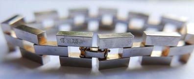 Vintage  1950s Mens 18K RG Gold Tank Bracelet Modernist MCM - Rolled Gold