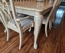 limed oak full size 8 seater table and matching unit