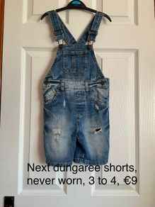 Next dungarees shorts, never worn