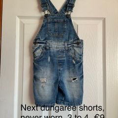 Next dungarees shorts, never worn