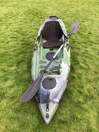 Fishing kayak with trolley