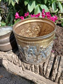 Antique Brass Bucket