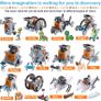 Solar Robot Toy 12-in-1 Educational Science Experiment kit DIY Building Toy Construction Engineering Set for Kids Age 8-12 Boys & Girls Birthday Christmas Gift,Solar Powered Toy-Grey Image 8