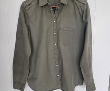 BDG Khaki Cotton Shirt,  Size M