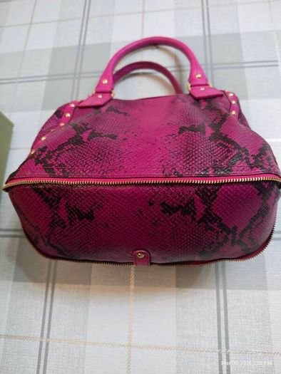 Rare vintage dkny Purple Snake Print Bag Y2K McBling Satchel