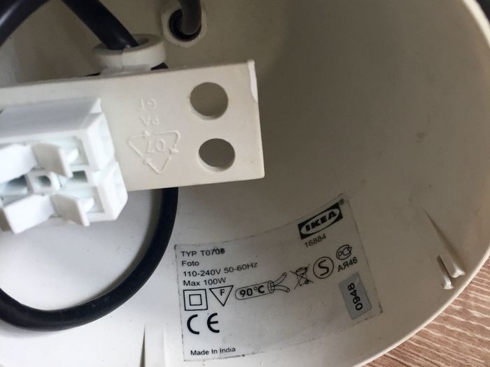 Large metallic ceiling lamp