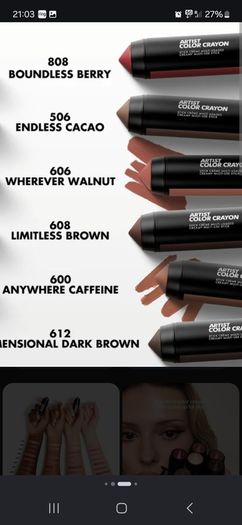 MAKE UP FOR EVER Artist Color Crayon in '606 - Wherever Walnut' (7g)