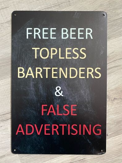 Funny notice board Tin Metal sign