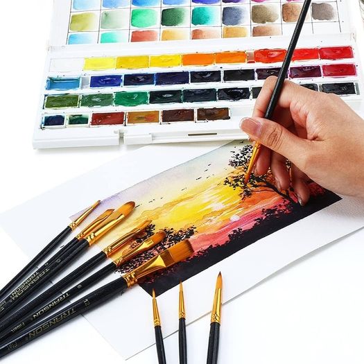 20pcs Bulk Art Painting Brush Set for Acrylic Watercolor Gouache Hobby Craft Face Painting
