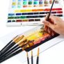 20pcs Bulk Art Painting Brush Set for Acrylic Watercolor Gouache Hobby Craft Face Painting Image 5
