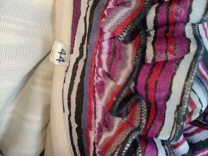 Vintage 70s 80s purple grey stripe secretary midi dress size M Postage included