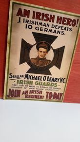 Ww1 Recruitment Notice Michael O Leary Vc Poster Ireland