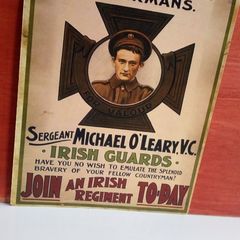 Ww1 Recruitment Notice Michael O Leary Vc Poster Ireland