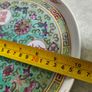 Vintage Chines Turquoise Porcelain Tea Tray/plate Floral Butterfly Home Decor Image 3