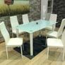 Glass Dining Table Set 6 chairs FREE Delivery Image 2