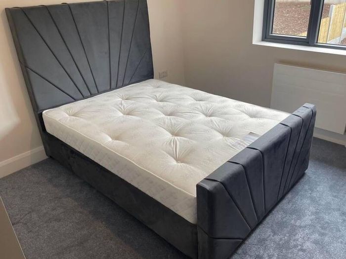 Double Bed Frame Optional Gaslift Ottoman Storage - Storage Bed- Upholstered Bed- Bed on Sale- Mattres
