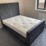 Double Bed Frame Optional Gaslift Ottoman Storage - Storage Bed- Upholstered Bed- Bed on Sale- Mattres Image 5