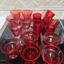 Eighteen Pieces Red Glasses and Bowls Image 4