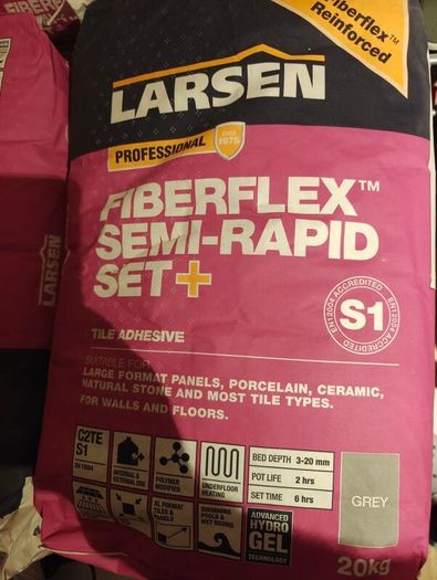 Larsen Professional FiberFlex Semi-Rapid Set+ tile adhesive GREY