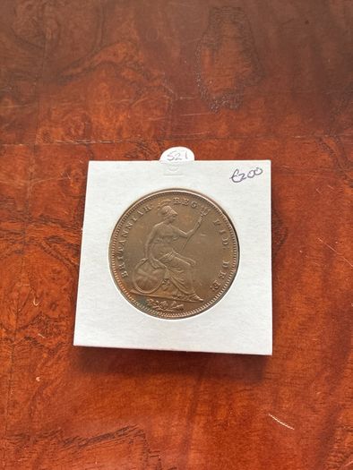 Uk 1 Penny 1854 Unc