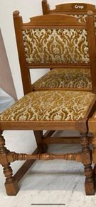 Solid Oak Early 20th Century Chairs x 8