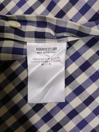 Aquascutum Button Down Nova Check Shirt Mens Large