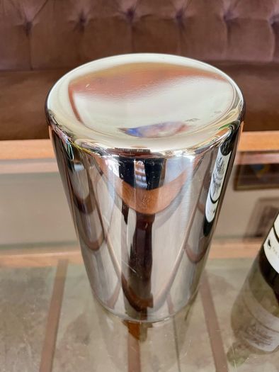 Mirror Polished Stainless Steel Double Walled Wine Cooler resembling the Wine Bottle Cooler