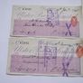 5 Vintage Cheques from Ulster Bank with Consecutive numbers (1895) Image 2