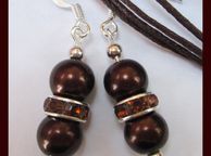 main image for ad Stunning Silver Plated Earrings in Chocolate Brown