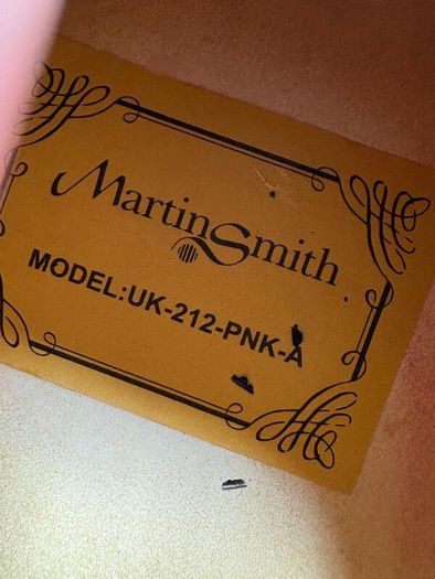 Martin Smith Pink Ukulele and Carry Bag Excellent Condition