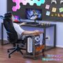 Height Adjustable Computer Tower Stand with 2-Tier ATX-Case Cart, Floor Standing Computer stand, With Storage Space, locking casters, fits most computers (Dark Brown, W44 x D30 x H44-59.5cm) Image 8
